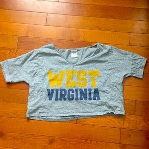 100% cotton West Virginia crop top